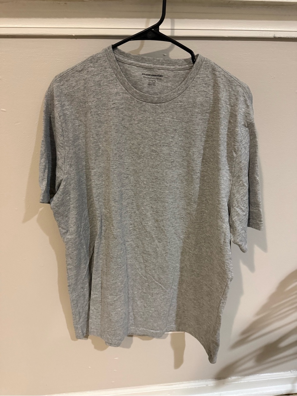 Amazon Essentials Heather Gray Crewneck Short Sleeve Tee